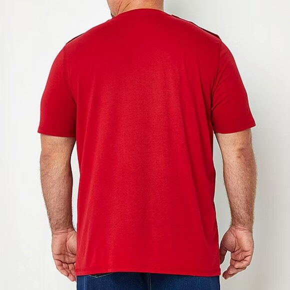 St. John's Bay Super Soft Mens Crew Neck Short Sleeve T-Shirt, Red Sz 3XL - Picture 3 of 3